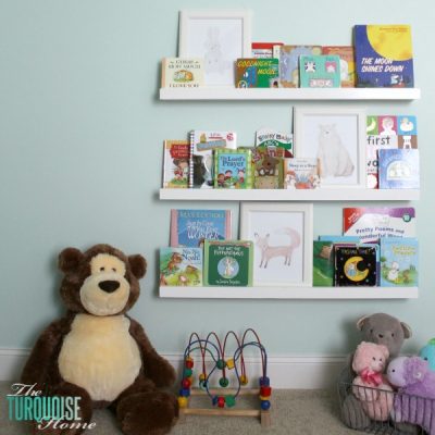 DIY Bookshelf Ledges for the Nursery - The Turquoise Home