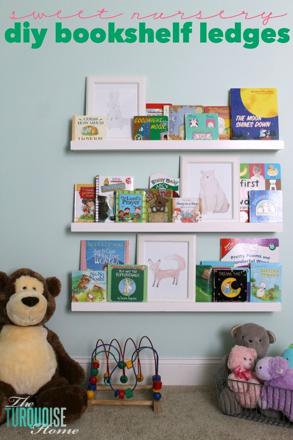 white nursery wall bookshelf