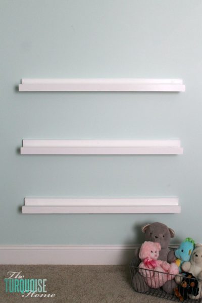 DIY Bookshelf Ledges for the Nursery - The Turquoise Home