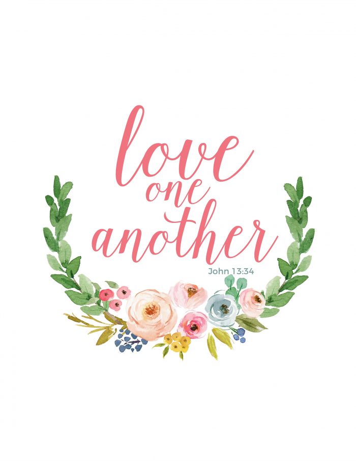Love One Another with Verse Printable