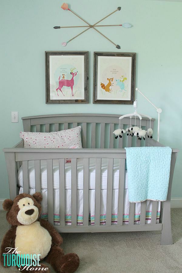 woodland theme nursery girl