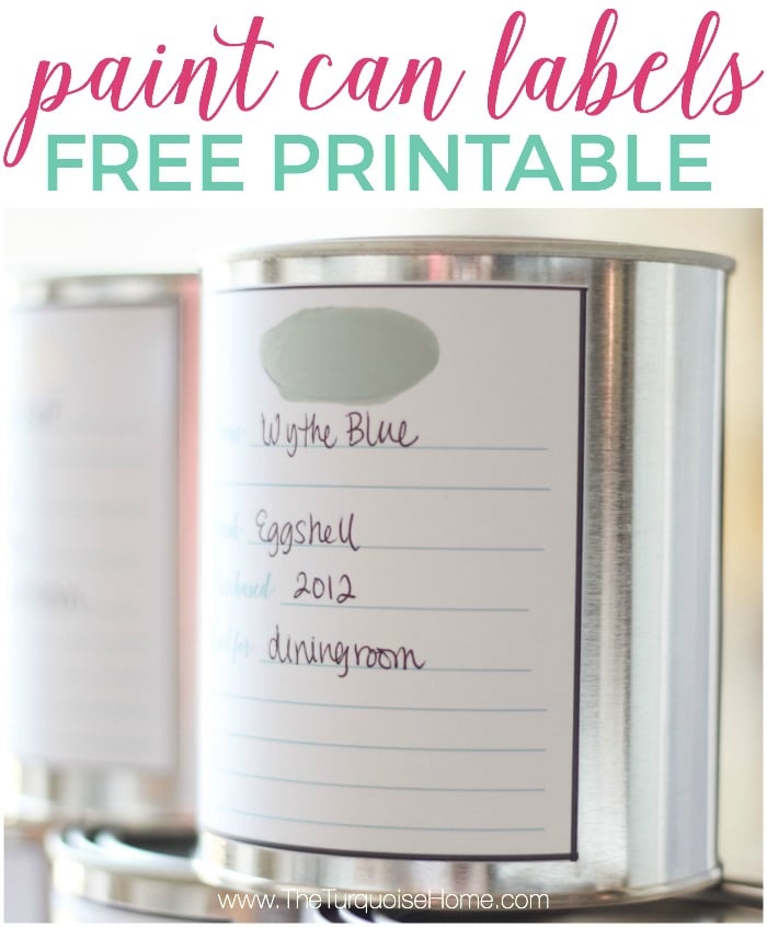 Paint Can Labels Printable