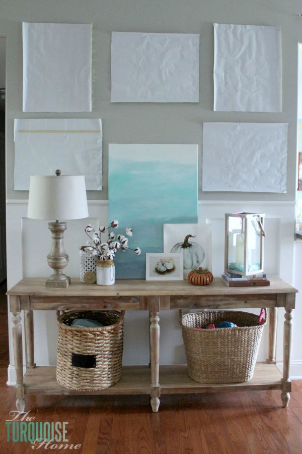 how to decorate a console table