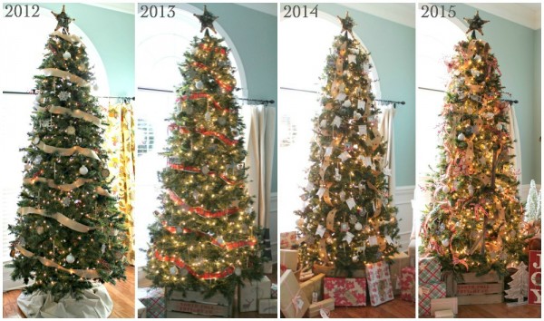 The Christmas Tree through the years at TheTurquoiseHome.com