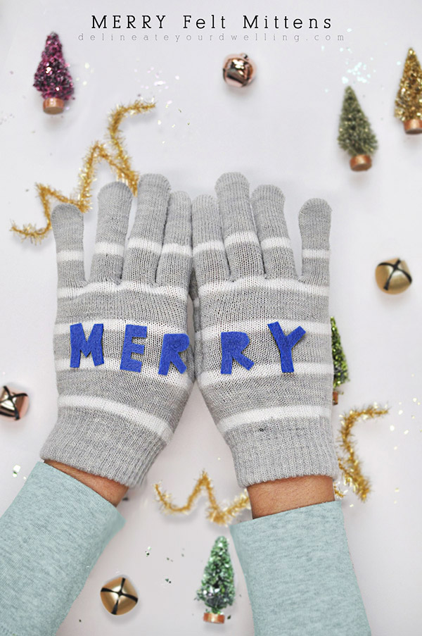 Merry Felt Mittens from Delineate Your Dwelling