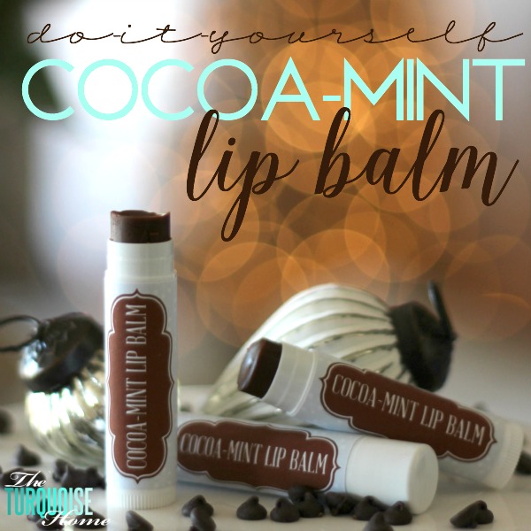 Your lips with LOVE you! Luxurious Cocoa-Mint Lip Balm | Recipe at TheTurquoiseHome.com