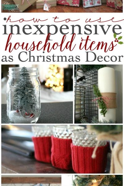LOVE these simple ideas for using regular, everyday items as Christmas decor. More ideas at TheTurquoiseHome.com
