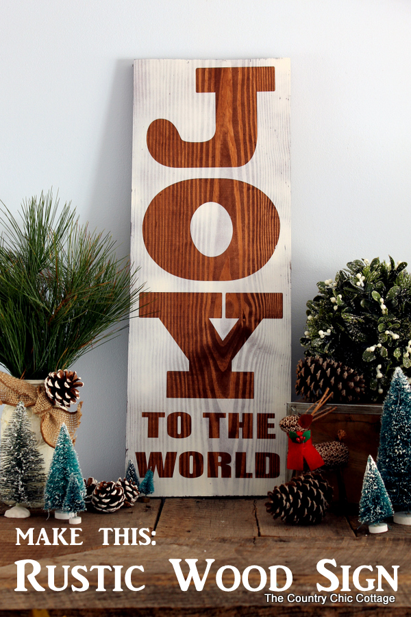 Rustic Joy to the World Sign from The Country Chic Cottage