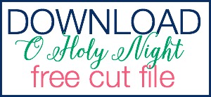 O Holy Night hand lettered christmas SVG cut file