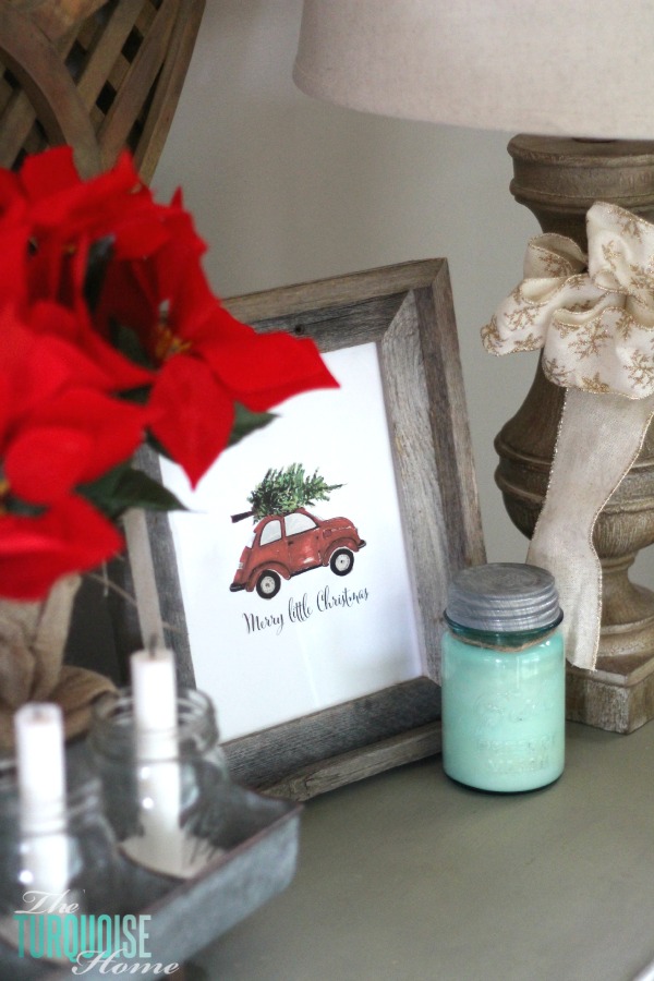 Merry Little Christmas Red Car Printable