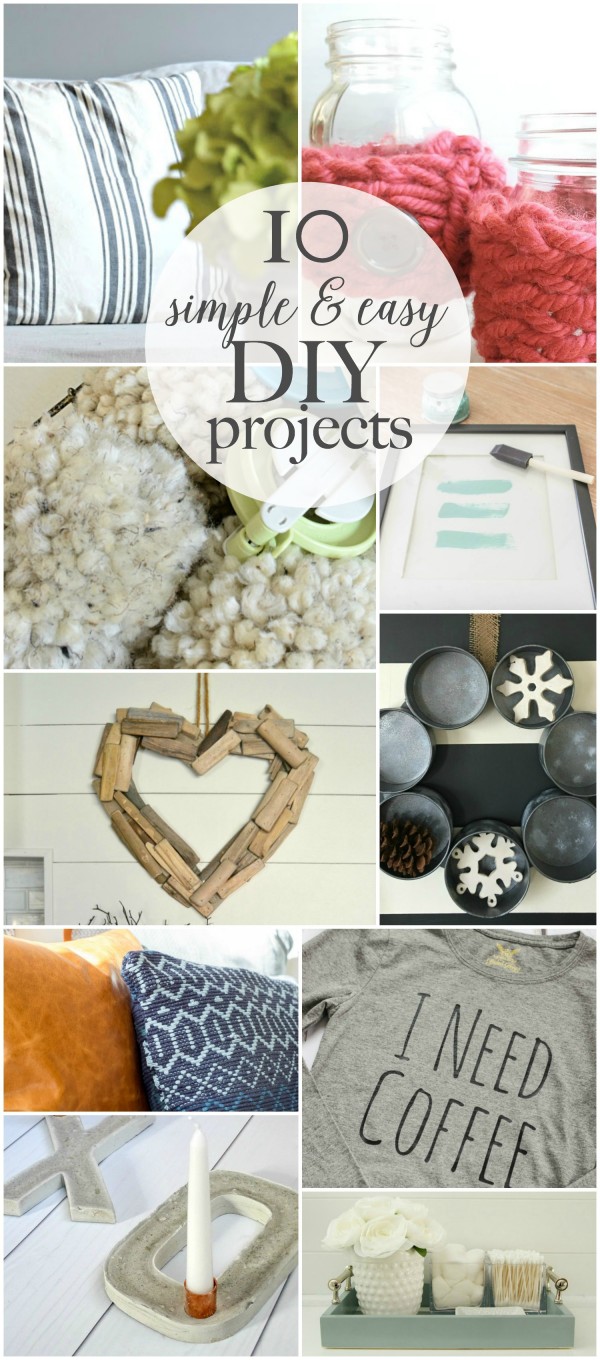 10 Simple and Easy DIY Projects | Featured at Work it Wednesday