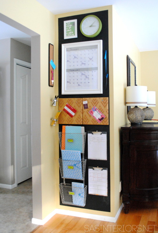 Family Command Center: Back of Door Storage Solution - Hello Central Avenue