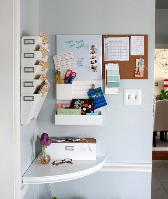 Family Command Center: Back of Door Storage Solution - Hello Central Avenue