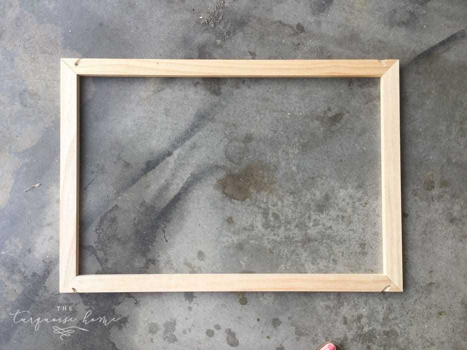 simple wooden frame with mitered corners