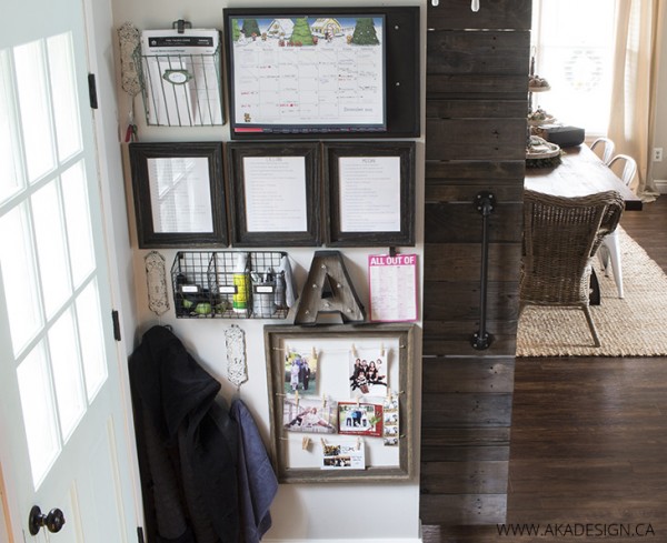 Family Command Center: Back of Door Storage Solution - Hello