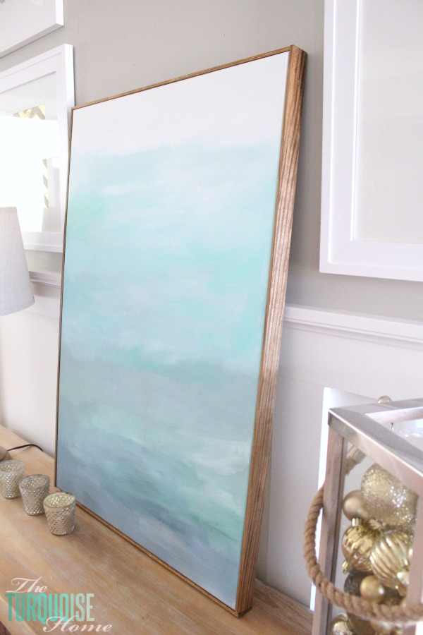 How To Frame A Canvas for Cheap The Turquoise Home