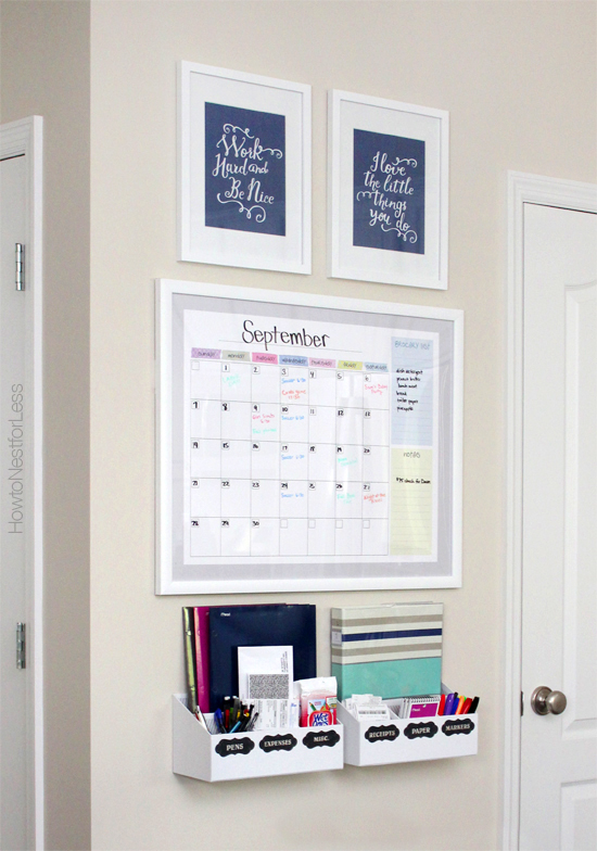 Family Command Center: Back of Door Storage Solution - Hello Central Avenue