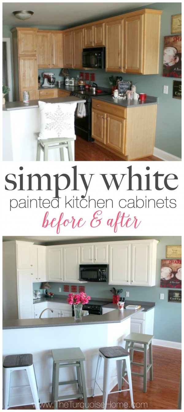 Painted Kitchen Cabinets With Benjamin Moore Simply White