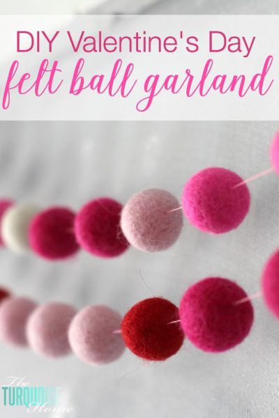 This is TOO cute! DIY Valentine's Day Felt Garland | Tutorial at TheTurquoiseHome.com