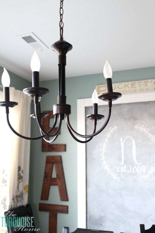 Bel Air 5-Light Chandelier | My new farmhouse chandelier for my kitchen | TheTurquoiseHome.com