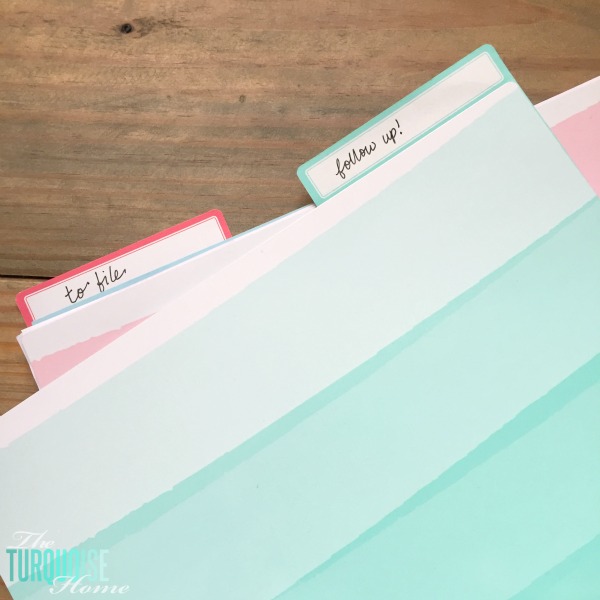 How to sort papers the easy way! | TheTurquoiseHome.com