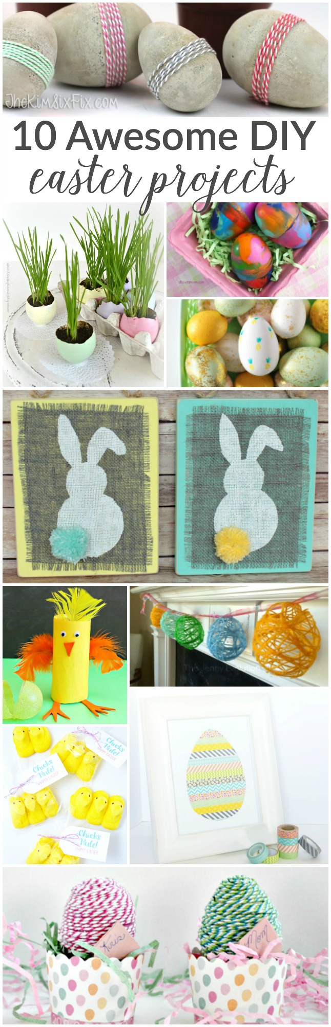 10 Awesome Easter DIY Projects | Featured at Work it Wednesday poster.