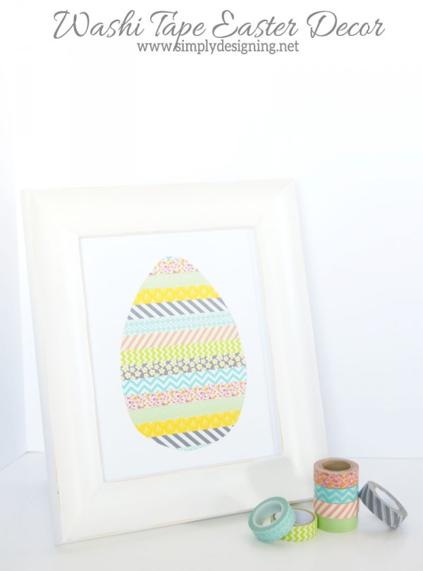 Washi Tape Easter Egg Art.