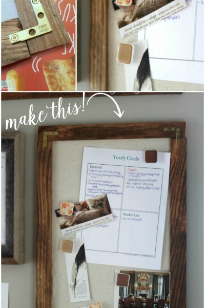 LOVE this easy DIY project to display important papers or meaningful pictures or sayings! | DIY Magnetic Message Board | Tutorial at TheTurquoiseHome.com