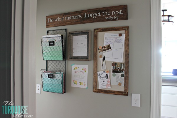 Don't let paper overrun your life!! How to Tame the Paper Clutter: Industrial Farmhouse Command Center | TheTurquoiseHome.com