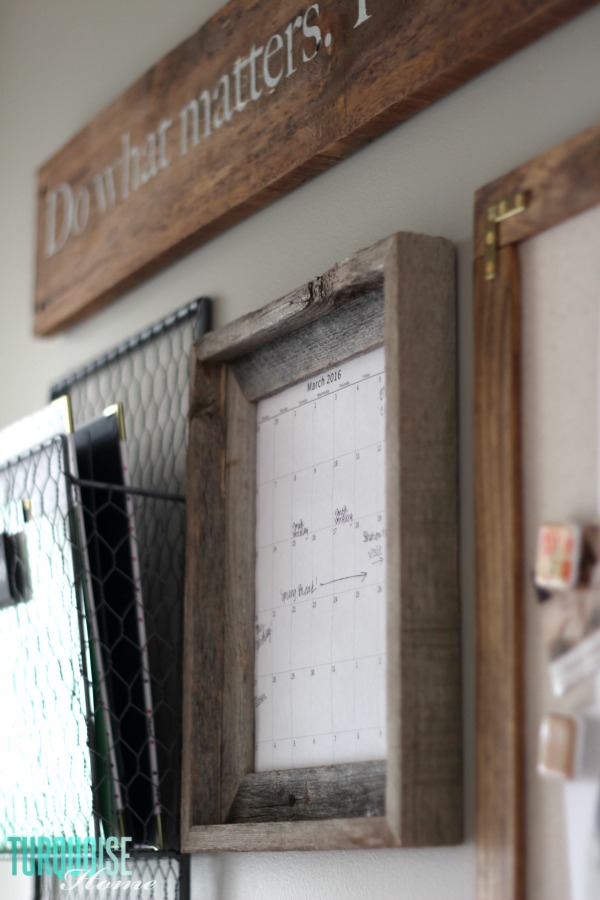 Don't let paper overrun your life!! How to Tame the Paper Clutter: Industrial Farmhouse Command Center | TheTurquoiseHome.com