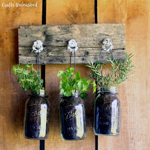 Hanging Jar Herb Garden