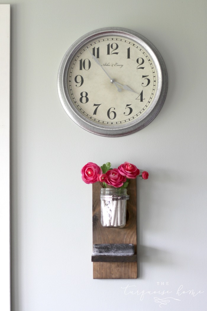 Wow! This is so cute and so easy!! DIY Chalk and Eraser Holder for a Chalkboard | DIY Tutorial | TheTurquoiseHome.com