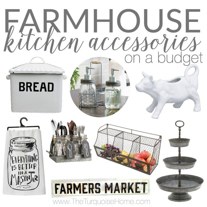 It's ALL adorable!! Farmhouse Kitchen Accessories on a Budget