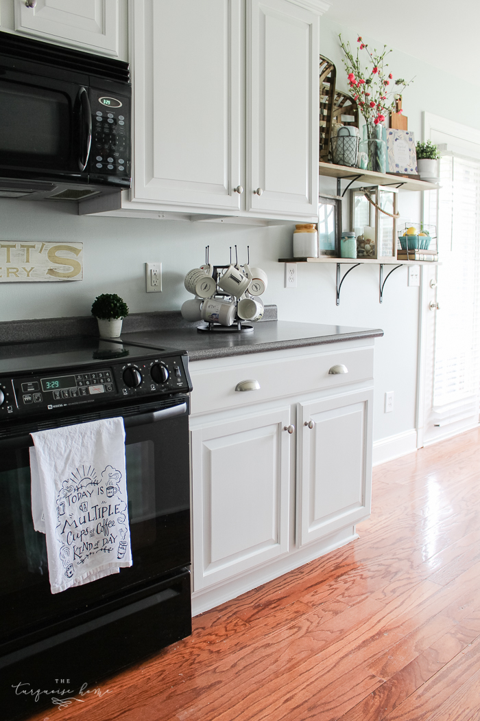 Installing cabinet hardware can be intimidating! This simple trick makes installing new cabinets pulls so easy!