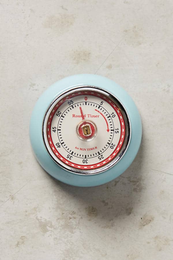 Keep time in the kitchen with this adorable, retro kitchen timer! | Top 15 Kitchen Gifts for the Turquoise Lover