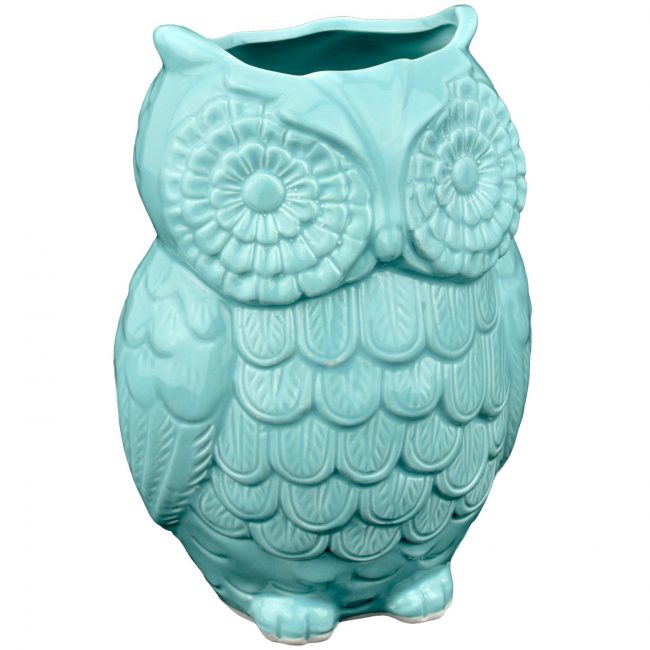 Cutest turquoise owl utensil holder you ever did see! | Top 15 Kitchen Gifts for the Turquoise Lover