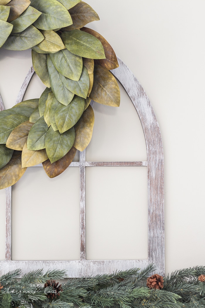 LOVE this look for less! DIY Fixer Upper-style Cathedral Window Frame