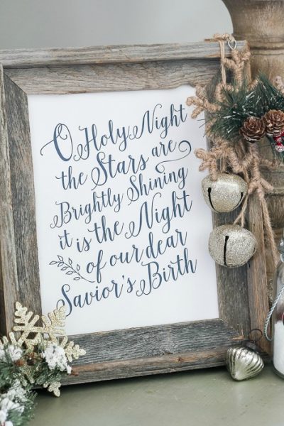 I love this hymn of faith to celebrate Christmas! It points us back to the true Reason for the Season | O Holy Night Free Printable