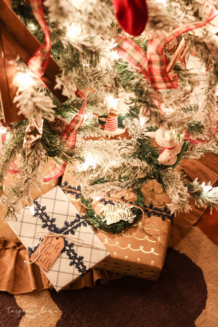 Presents under the glow of the Christmas tree