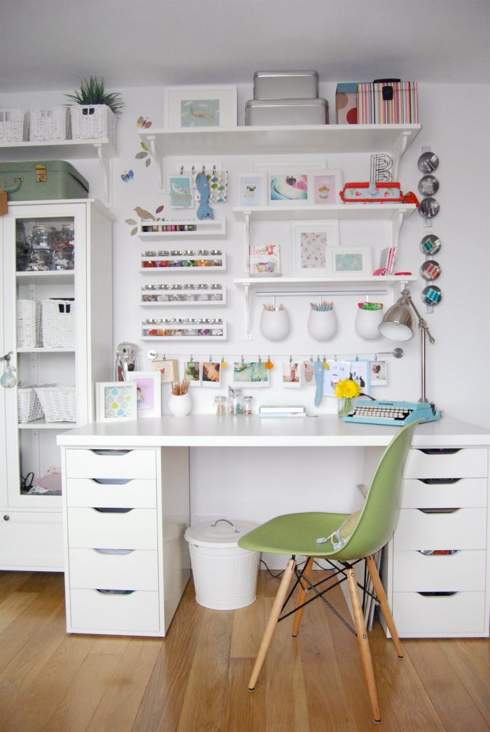 An IKEA Organized Craft Space from Rosehips and Petticoats