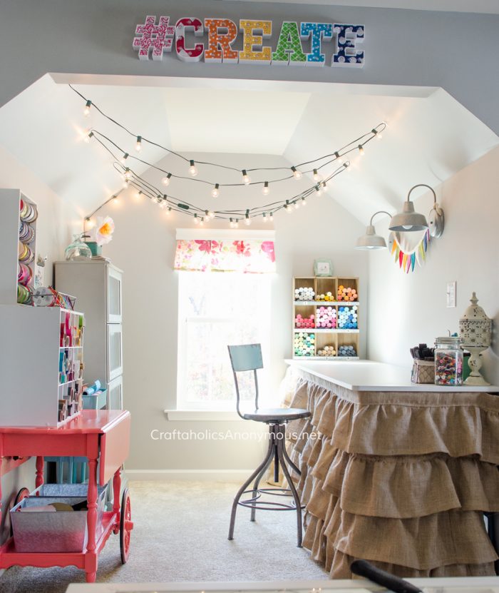 Gorgeous and Colorful Craft Space from Craftaholics Anonymous