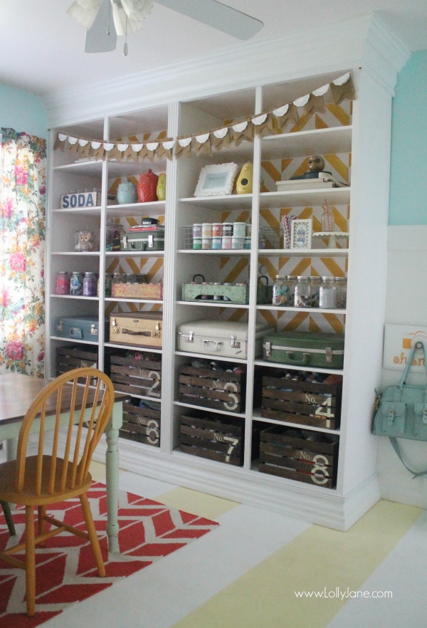 A Happy and Colorful Craft Room from Lolly Jane