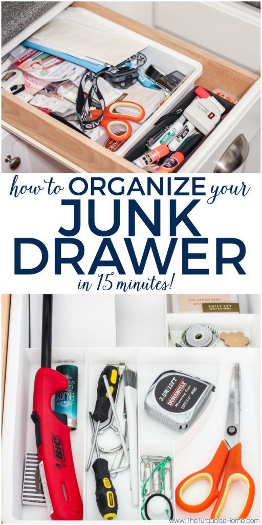 How To Organize Your Junk Drawer In 15 Minutes The Turquoise Home