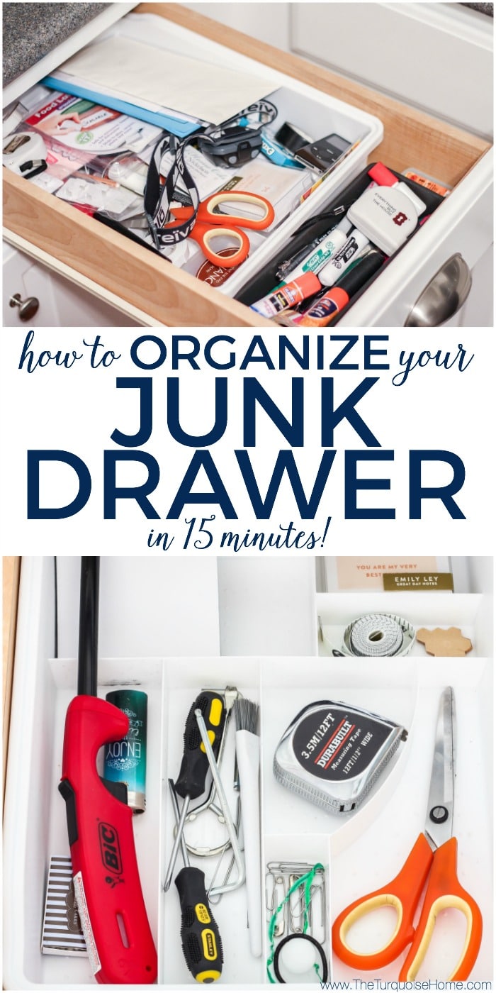 How to Organize Your Junk Drawer in 15 Minutes! | 30 Days to Less of a Hot Mess Challenge