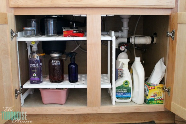 Under the cabinet kitchen storage | 30 Days to Less of a Hot Mess 