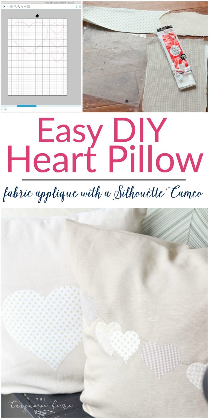 Such a CUTE and easy DIY pillow project! | Fabric Appliqué with a Silhouette Cameo