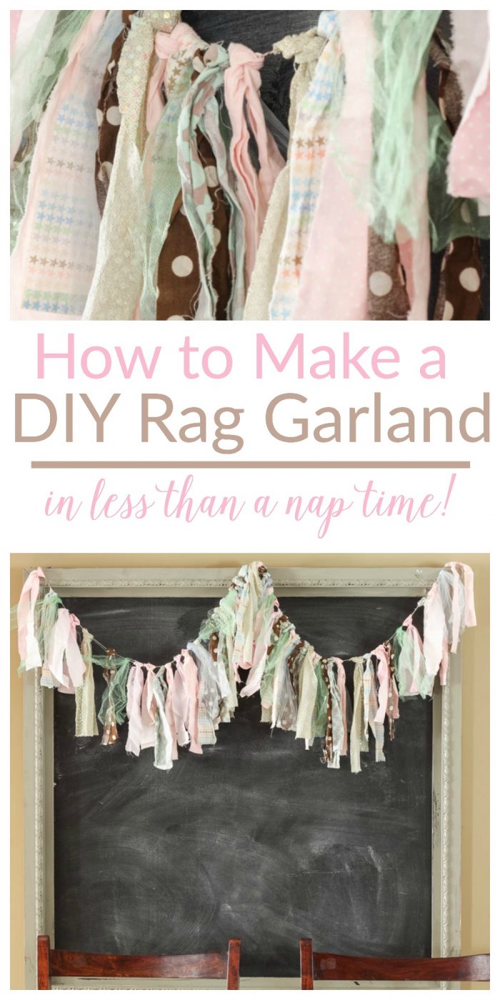 Seriously, I'm so crunched for time, but this rag garland takes no time at all! LOVE projects like this!