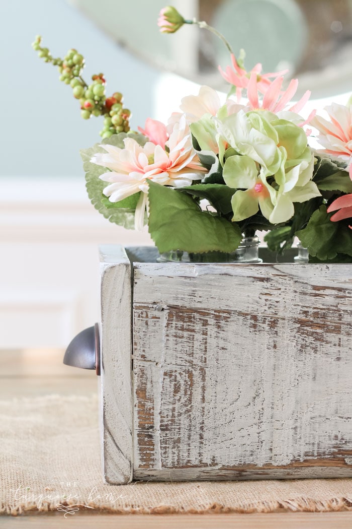 DIY Wooden Box Centerpiece - The Turquoise Home