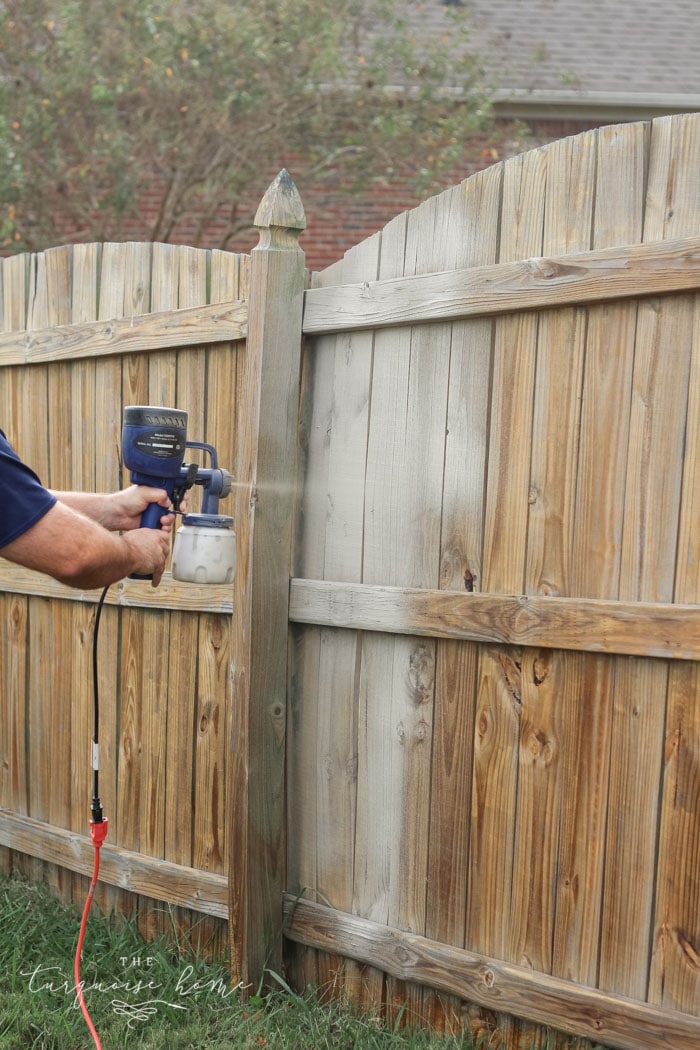 This inexpensive paint sprayer is awesome!! How to Paint a Wood Fence the Easiest and Fastest Way! Take a minute to CLICK the link and access hundreds of other tutorials, tips and ideas for DIY home projects. This site is a MUST for any DIYer.