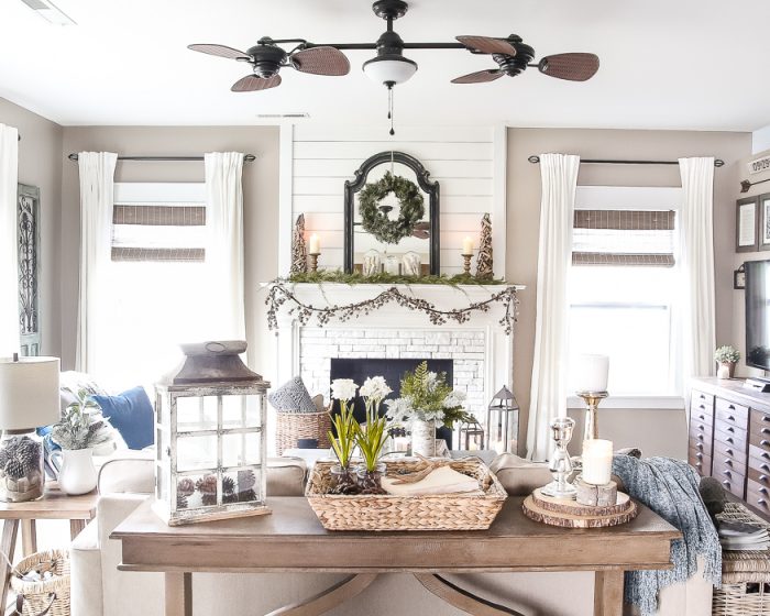 A Pretty Farmhouse Living Room from Bless'er House | 10 Stunning Farmhouse Living Rooms